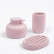 Стакан для зубных щеток Chia из искусственного камня розового цвета