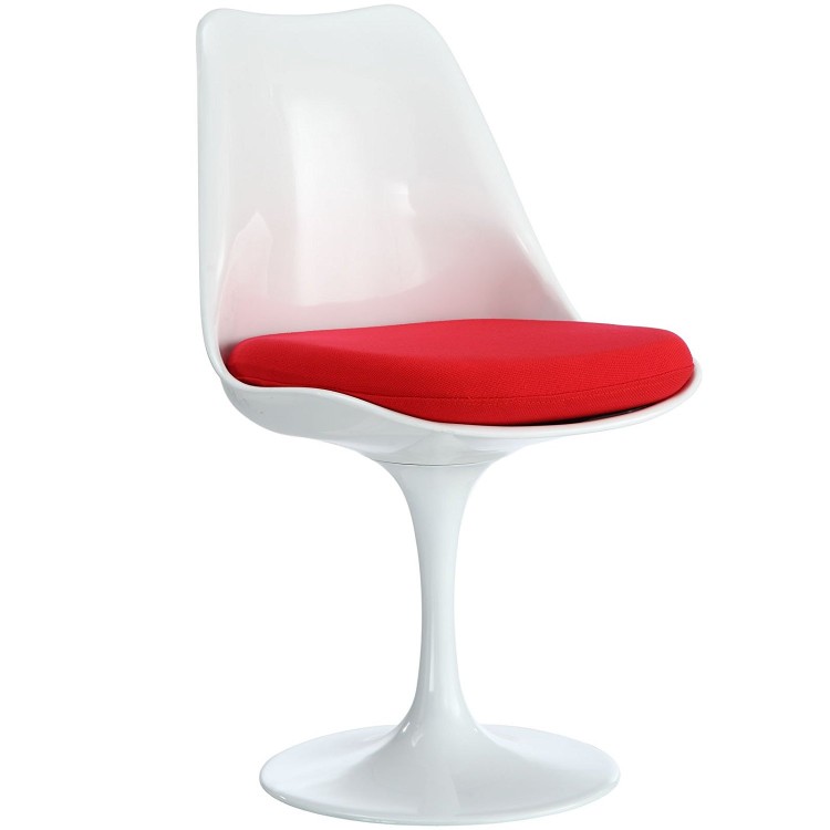 Стул Eero Saarinen Tulip Chair красная подушка